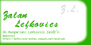 zalan lefkovics business card